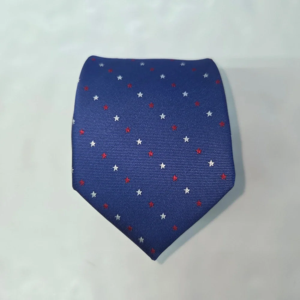 Bespoke New York Tie Men's‎ Polyester Blue Star Print Necktie USA